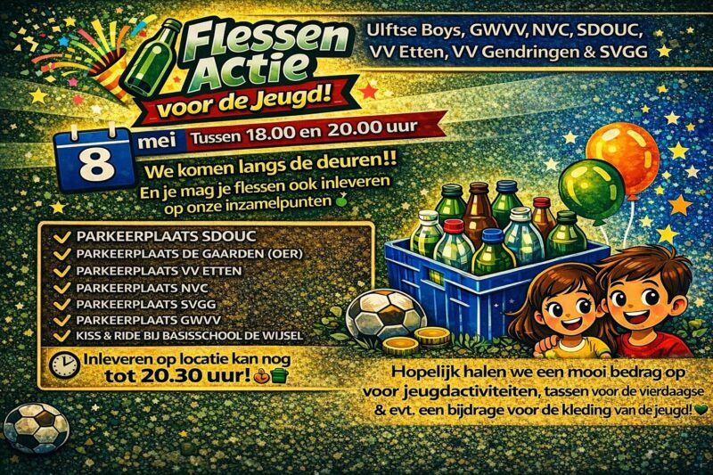 Flessenactie 8 mei 2026
